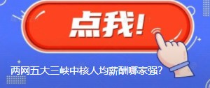 國網(wǎng)南網(wǎng)華能大唐國家能源三峽中核人均薪酬哪家強(qiáng)？