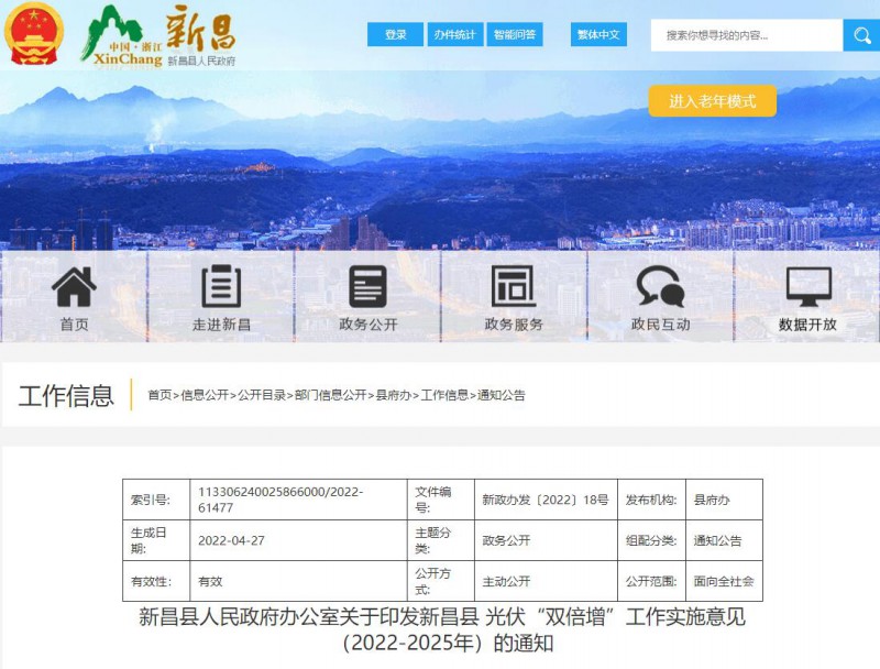 浙江新昌：大力推進(jìn)工商業(yè)建筑屋頂光伏，全縣現(xiàn)有黨政機(jī)關(guān)、事業(yè)單位等公共建筑屋頂實(shí)現(xiàn)100%安裝